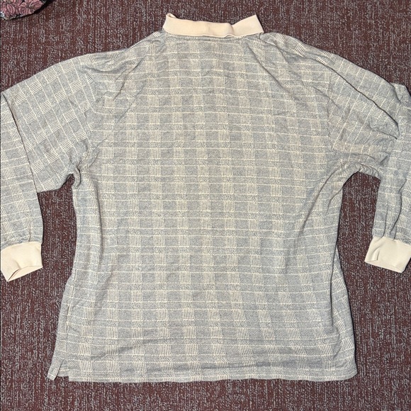 Vintage 90’s Chaps Ralph Lauren Beige and Cream Polo Shirt rugby style shirt - Picture 2 of 13